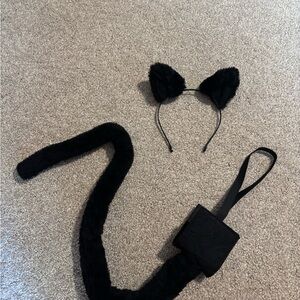 Black Cat Ears and Tail Set